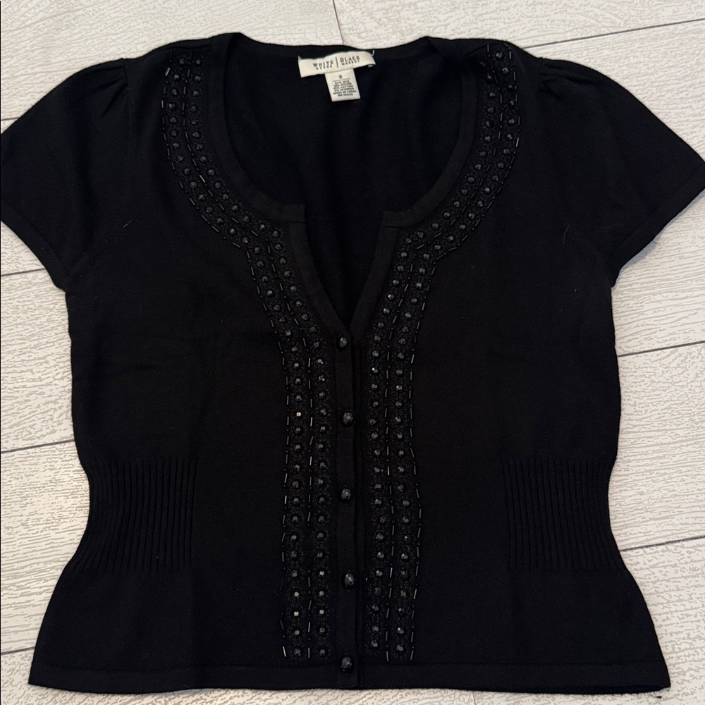 White House Black Market Beaded Knit Top
Size Small | Black - Picture 3 of 4